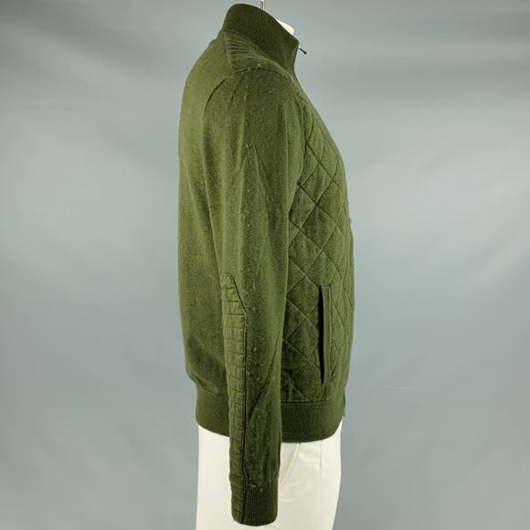 RRL by RALPH LAUREN  Size L Green Quilted Cotton Wool Jacket - Picture 2 of 9